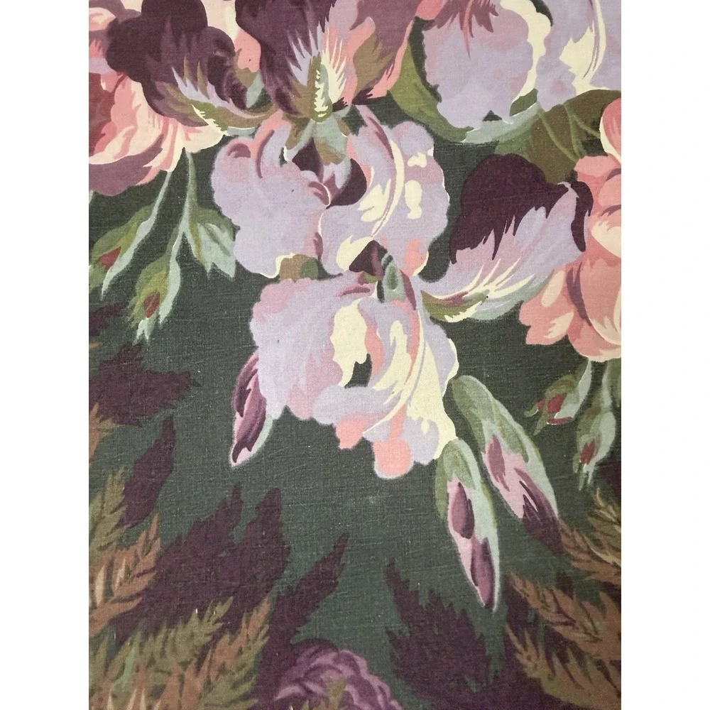 Atelier Martex Enchante Purple Pink Floral 2 King Size‎ Pillow Shams Ruffle Hem